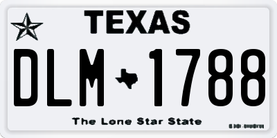 TX license plate DLM1788