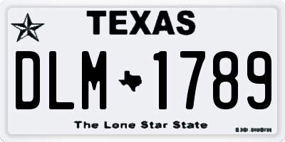 TX license plate DLM1789