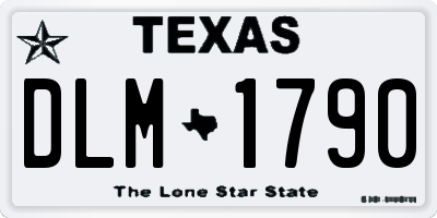 TX license plate DLM1790
