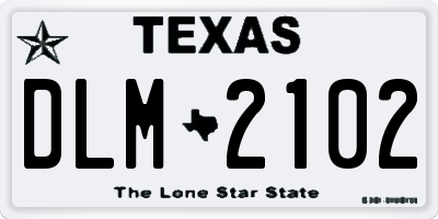 TX license plate DLM2102