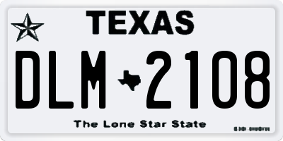 TX license plate DLM2108