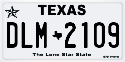 TX license plate DLM2109
