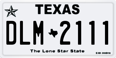 TX license plate DLM2111
