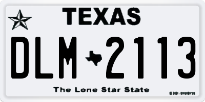 TX license plate DLM2113