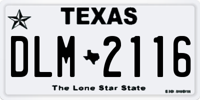 TX license plate DLM2116