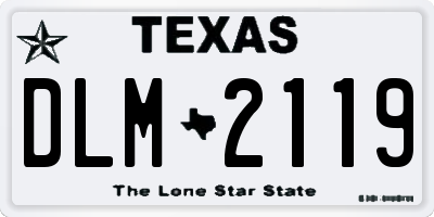 TX license plate DLM2119