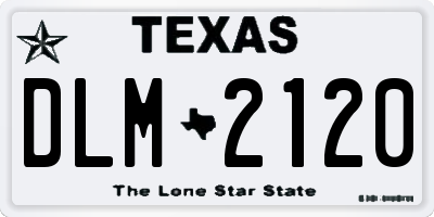 TX license plate DLM2120