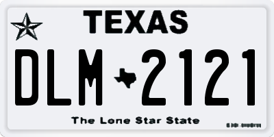 TX license plate DLM2121