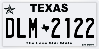 TX license plate DLM2122