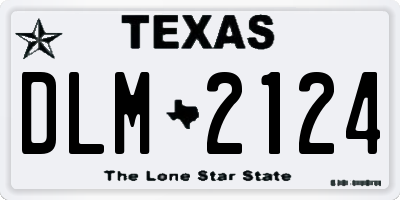 TX license plate DLM2124