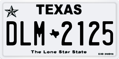 TX license plate DLM2125