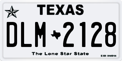 TX license plate DLM2128