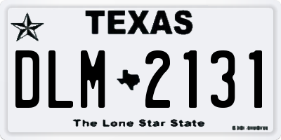 TX license plate DLM2131
