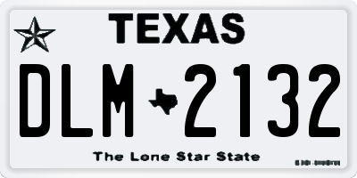 TX license plate DLM2132