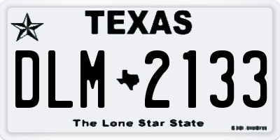 TX license plate DLM2133