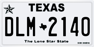 TX license plate DLM2140