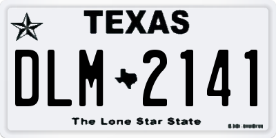TX license plate DLM2141