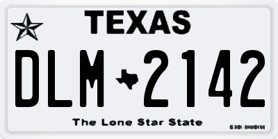 TX license plate DLM2142
