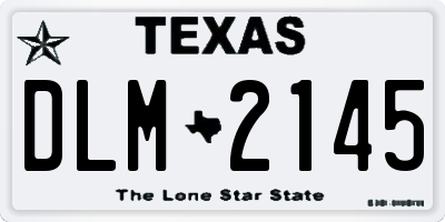 TX license plate DLM2145