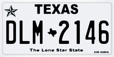 TX license plate DLM2146