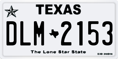 TX license plate DLM2153