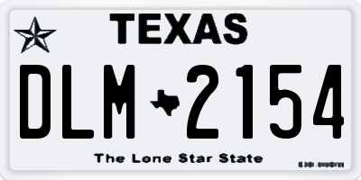 TX license plate DLM2154