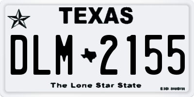 TX license plate DLM2155