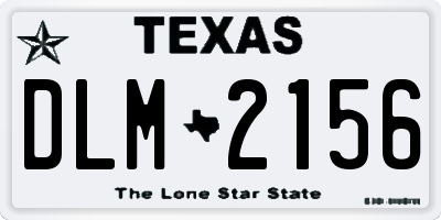 TX license plate DLM2156