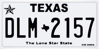 TX license plate DLM2157