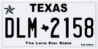 TX license plate DLM2158
