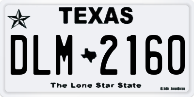 TX license plate DLM2160