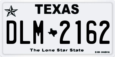 TX license plate DLM2162