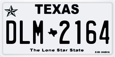 TX license plate DLM2164