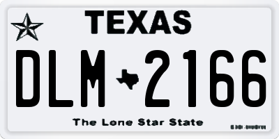 TX license plate DLM2166
