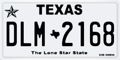 TX license plate DLM2168