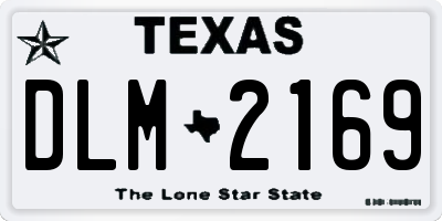 TX license plate DLM2169