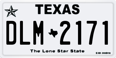 TX license plate DLM2171