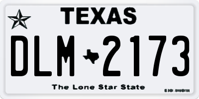 TX license plate DLM2173