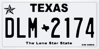 TX license plate DLM2174