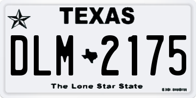 TX license plate DLM2175