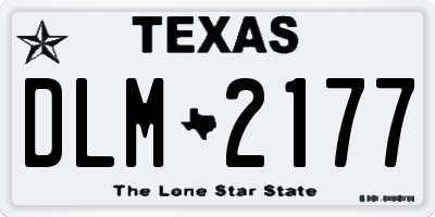 TX license plate DLM2177