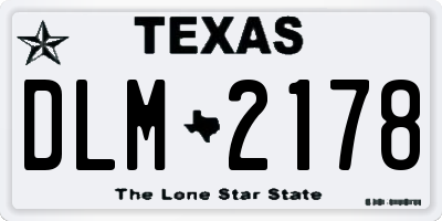 TX license plate DLM2178