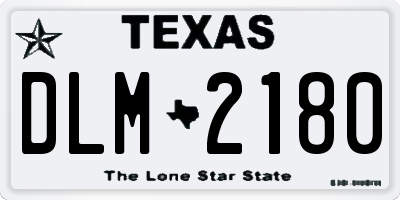 TX license plate DLM2180