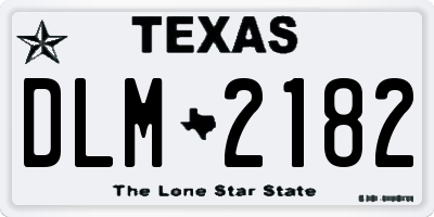 TX license plate DLM2182