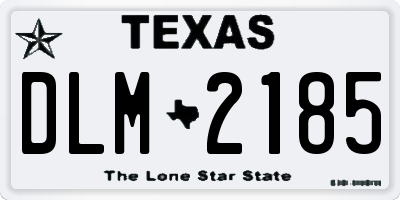 TX license plate DLM2185