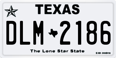 TX license plate DLM2186
