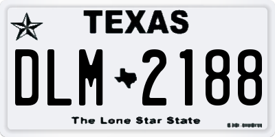 TX license plate DLM2188