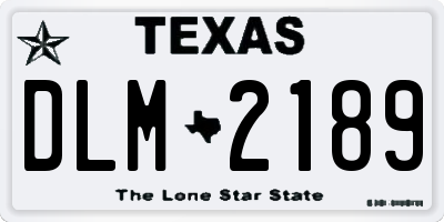 TX license plate DLM2189