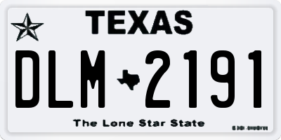 TX license plate DLM2191