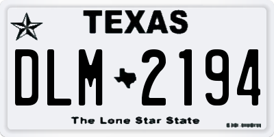 TX license plate DLM2194